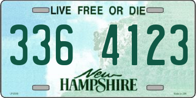 NH license plate 3364123