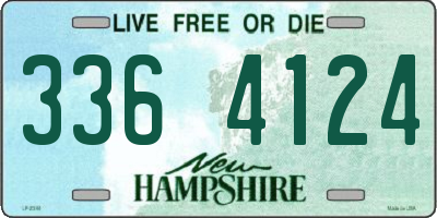 NH license plate 3364124