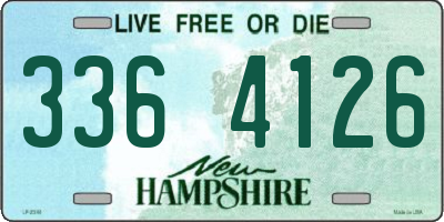 NH license plate 3364126
