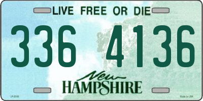 NH license plate 3364136