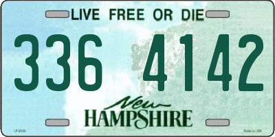 NH license plate 3364142