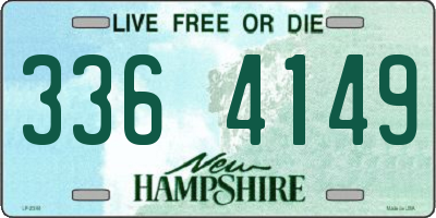 NH license plate 3364149