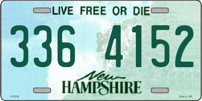 NH license plate 3364152