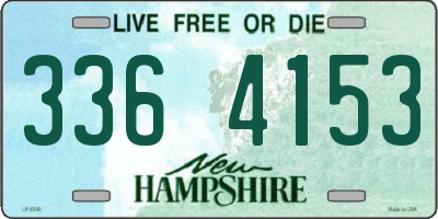 NH license plate 3364153