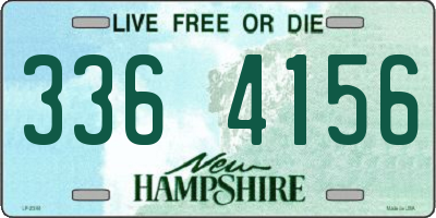 NH license plate 3364156