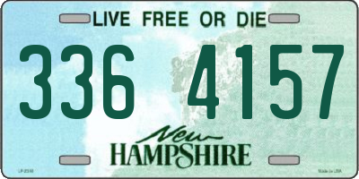 NH license plate 3364157