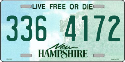 NH license plate 3364172