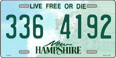 NH license plate 3364192