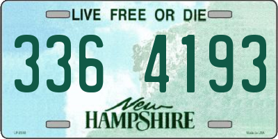 NH license plate 3364193