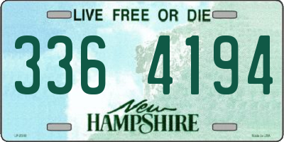 NH license plate 3364194
