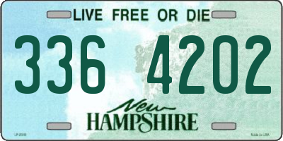 NH license plate 3364202