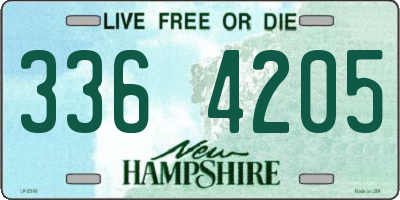 NH license plate 3364205