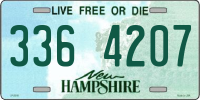 NH license plate 3364207