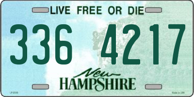 NH license plate 3364217