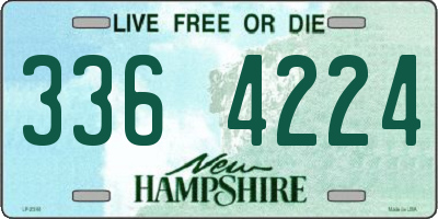 NH license plate 3364224