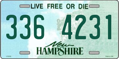 NH license plate 3364231