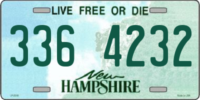 NH license plate 3364232
