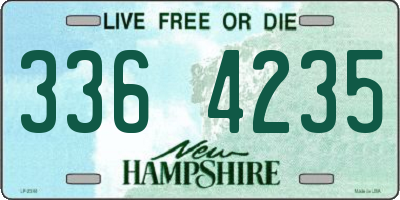 NH license plate 3364235