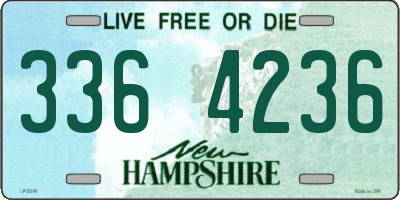 NH license plate 3364236