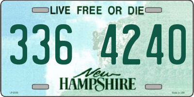 NH license plate 3364240