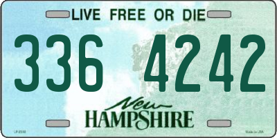 NH license plate 3364242