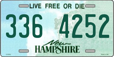 NH license plate 3364252