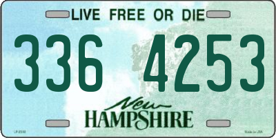 NH license plate 3364253