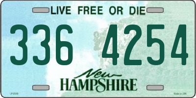 NH license plate 3364254