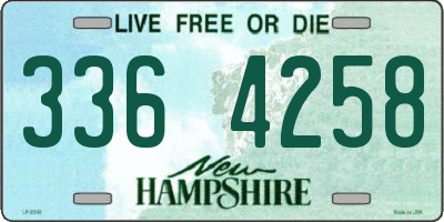 NH license plate 3364258