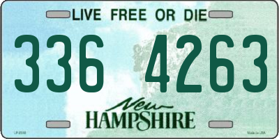 NH license plate 3364263