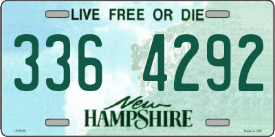 NH license plate 3364292