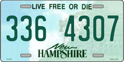 NH license plate 3364307