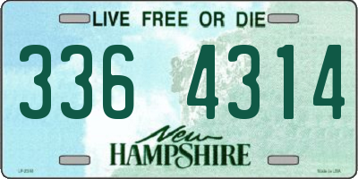 NH license plate 3364314