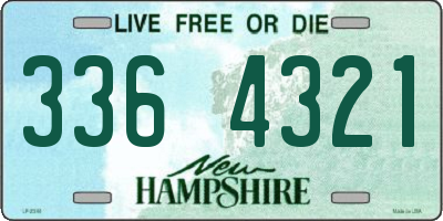 NH license plate 3364321