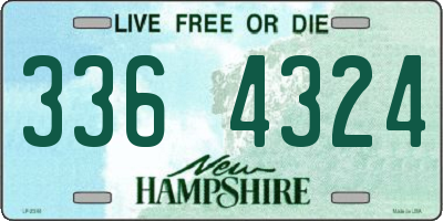 NH license plate 3364324