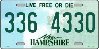 NH license plate 3364330