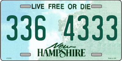 NH license plate 3364333