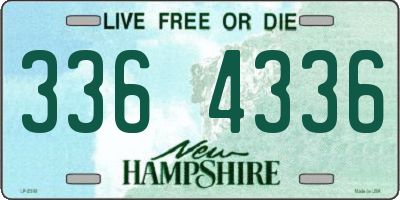 NH license plate 3364336