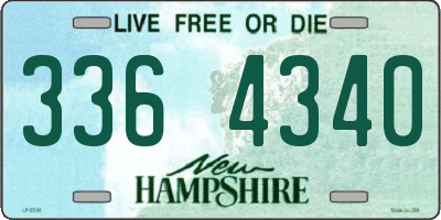 NH license plate 3364340