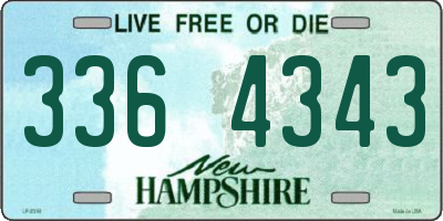 NH license plate 3364343