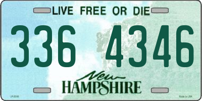 NH license plate 3364346