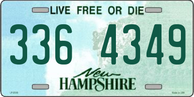 NH license plate 3364349