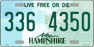 NH license plate 3364350