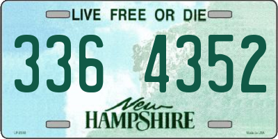 NH license plate 3364352
