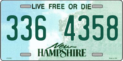 NH license plate 3364358