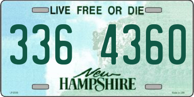NH license plate 3364360