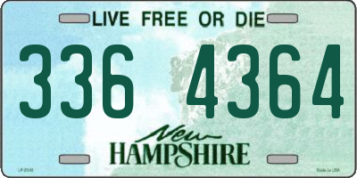 NH license plate 3364364