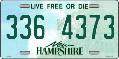 NH license plate 3364373
