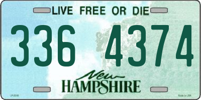 NH license plate 3364374