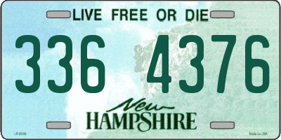 NH license plate 3364376